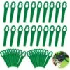 HKLFFJA 120pcs Lames En Plastique De Rechange Pour Coupe Bordure Lame De Tondeuse à Gazon Lames Pour Débroussailleuse Sans Fil Lames De Coupe De Remplacement Pour Jardin Pelouse (Vert) -Tondeuse Et Accessoires Boutique 57020507 1