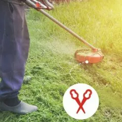 HKLFFJA Lames De Tondeuse à Gazon - 100 Pièces Lames De Tondeuse En Plastique Accessoires De Jardin Lames De Coupe Lames De Rechange Pour Tondeuse à Gazon Lame De Coupe-herbe Outils (Rouge) -Tondeuse Et Accessoires Boutique 57121689 5