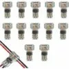 FLYME 12Pcs Connecteurs De Câble En T, 12V Etanches Connecteur De Fil Electrique à 2 Broches Connecteur Basse Tension Pour Connexion Electrique Temporaire / Audio / Vidéo / Eclairage -Tondeuse Et Accessoires Boutique 57355370 1