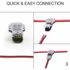 FLYME 12Pcs Connecteurs De Câble En T, 12V Etanches Connecteur De Fil Electrique à 2 Broches Connecteur Basse Tension Pour Connexion Electrique Temporaire / Audio / Vidéo / Eclairage -Tondeuse Et Accessoires Boutique 57355370 5