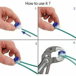HKLFFJA Connecteurs De Câble Remplis Des Résines, 40 Pièces Connecteurs De Câble Robot Tondeuse Remplis Étanche 3 Trous Fils Électrique Sertis Gel Résine Pour Tondeuses à Gazon Robotiques Automower. -Tondeuse Et Accessoires Boutique 57478665 4
