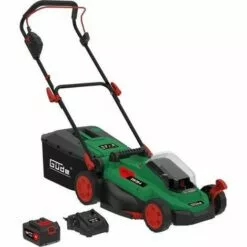 Tondeuse Et Accessoires Boutique 27 Güde Tondeuse à Gazon Accu 330/20-4Ah - Batterie Et Chargeur Inclus - Boîte De Collecte 30 L