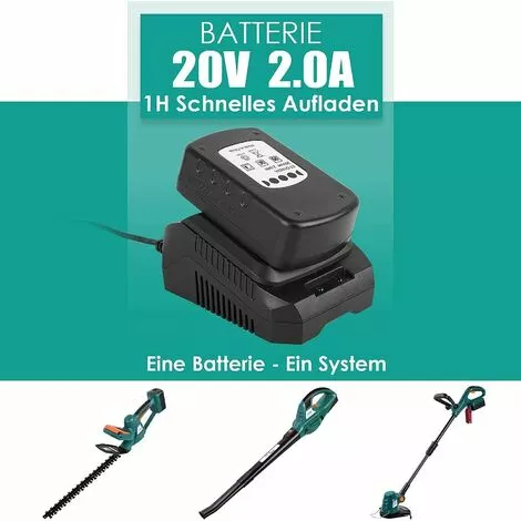 FIXKIT Coupe Bordure Sans Fil, Charge Rapide 1H, Batterie Li-V 20V, Cercle De Coupe De 230 Mm, Poignée Réglable,Débroussailleuse Angle De Réglage De 180 °, 10 Lames En Plastique 4 FIXKIT Coupe Bordure Sans Fil, Charge Rapide 1H, Batterie Li-V 20V, Cercle De Coupe De 230 Mm, Poignée Réglable,Débroussailleuse Angle De Réglage De 180 °, 10 Lames En Plastique – Image 2