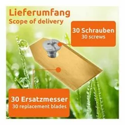 GUAZHUNIFR 30x Lames De Rechange En Acier Inoxydable Revêtu De Titane Compatible - Comprend Des Vis,GUA.B/bon -Tondeuse Et Accessoires Boutique 58186844 4