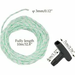 TANABATA Lot De 2 Cordes De Lanceur De 10 M (diamètre : 3 Mm), Cordon De Tirage Sonku Avec 2 Poignées De Lanceur Pour Tondeuse à Gazon Husqvarna Stihl Poulan - Vert -Tondeuse Et Accessoires Boutique 58221118 2