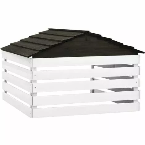 INLIFE Garage De Tondeuse à Gazon Noir Et Blanc 78x74x54 Cm Sapin 6 INLIFE Garage De Tondeuse à Gazon Noir Et Blanc 78x74x54 Cm Sapin – Image 4