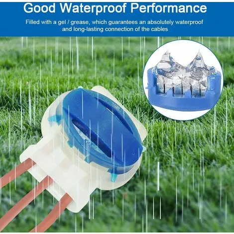 TINOR 20 Pièces Connecteurs De Câble Remplis Des Résines Connecteur Etanche 3 Trous Avec Pince Auto-Dénudante ABS Isolé Pour Les Tondeuses à Gazon Robotisées D'Extérieur, Les Jardins 4 TINOR 20 Pièces Connecteurs De Câble Remplis Des Résines Connecteur Etanche 3 Trous Avec Pince Auto-Dénudante ABS Isolé Pour Les Tondeuses à Gazon Robotisées D'Extérieur, Les Jardins – Image 2