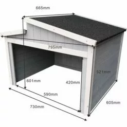 WILTEC Garage Pour Robot-tondeuse Toit Gradin Bois Massif Abri Carport Gris 60,5x73x66,5cm 9 WILTEC Garage Pour Robot-tondeuse Toit Gradin Bois Massif Abri Carport Gris 60,5x73x66,5cm -Tondeuse Et Accessoires Boutique 58401087 4