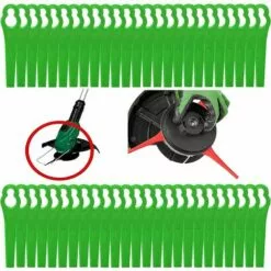 FVBJD 100 Pièces Lames En Plastique,Florabest Border Cutter, Lame De Tondeuse En Plastique Pour Coupe Bordure Florabest(La Couleur Verte)
