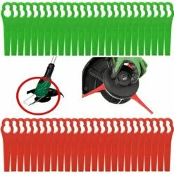FVBJD 50 Pièces Lames En Plastique,Florabest Border Cutter, Lame De Tondeuse En Plastique Pour Coupe Bordure Florabest(La Couleur Verte)
