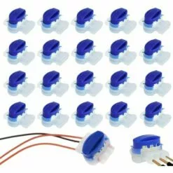 FVBJD 20 Pièces Connecteur De Câble Remplis De Gel Résine, Connecteur Etanche, Colliers De Connexion Pour Jardin Extérieur La Tondeuse à Gazon Robotique