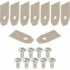 CYCLINGCOLORS 9x Lames De Robots Tondeuses + 9x écrous Compatible Avec GARDENA Yardforc Série R38 R40 R45 R50 R70 R75 R80 R100 R130 SC600 SC900 35x18mm Acier Inoxydable -Tondeuse Et Accessoires Boutique 59087280 1