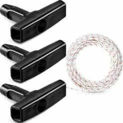 DKSFJKL Corde De Démarreur à Rappel 10 Mètres 3,0 Mm Corde De Traction Avec 3 Pièces Poignée De Démarrage Pour Pièces De Tondeuse à Gazon Tondeuse à Tronçonneuse Brosse à Bordure Moteur De Coupe