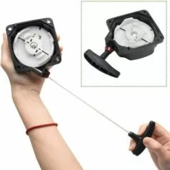 ABCRITAL Tondeuse À Gazon, Démarrage Facile, Assemblage Universel, Tirette À Lanceur Et Débroussailleuse (Taille : Fil D'Acier Noir)