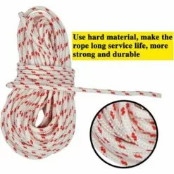 HIASDFLS Corde De Démarrage À Rappel 10 Mètres,Cordon De Traction Avec Poignée De Démarrage À Rappel 3 Pièces Pour Tondeuse À Gazon Moteur De Débroussailleuse De Bord De Coupe De Tronçonneuse -Tondeuse Et Accessoires Boutique 59250156 2