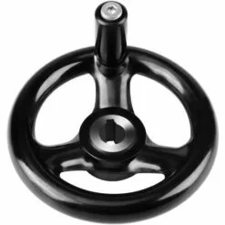 TINOR Roue à Main - Poignée De Volant Rond Noir à 3 Rayons Roue à Main En Plastique Avec Poignée Tournante Pour La Fraiseuse De Tour 12 * 100mm -Tondeuse Et Accessoires Boutique 59466315 3