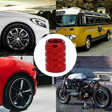 IRISFR Bouchons De Tige De Valve Voiture De Pneu, Couvercle De Bouchon De Valve De Pneu En Aluminium Avec Anneau En Caoutchouc Pour Voitures, SUV, Vélos, Velo Camions, Motos (Rouge), Lilaris 8 Pièces 7 IRISFR Bouchons De Tige De Valve Voiture De Pneu, Couvercle De Bouchon De Valve De Pneu En Aluminium Avec Anneau En Caoutchouc Pour Voitures, SUV, Vélos, Velo Camions, Motos (Rouge), Lilaris 8 Pièces – Image 5