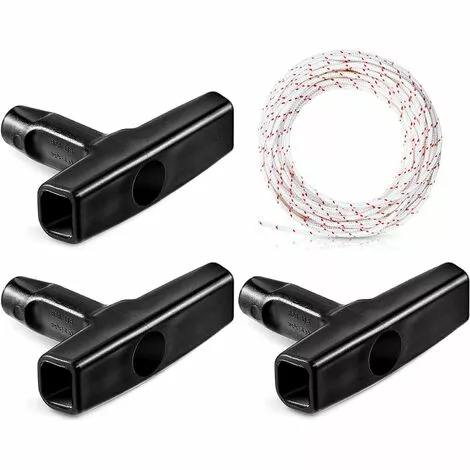 OUSUDELA Corde De Démarrage De 10 M - 3 Mm - Avec 3 Poignées - Pour Tondeuse à Gazon, Tronçonneuse, Débroussailleuse, Pièces De Moteur 3 OUSUDELA Corde De Démarrage De 10 M - 3 Mm - Avec 3 Poignées - Pour Tondeuse à Gazon, Tronçonneuse, Débroussailleuse, Pièces De Moteur