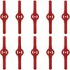AOUGO 10 Pièces Lames De Tondeuse Jardin Tondeuse Accessoires, Lames De Rechange En Plastique, Outils De Jardin, Petit Trou 5mm, Pour Jardin Pelouse Tondeuse, Coupe-Bordures Sans Fil(Rouge) -Tondeuse Et Accessoires Boutique 60576081 1
