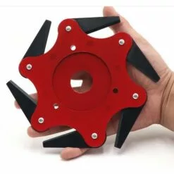 Cisea Tête De Coupe Extérieure Lame De Débroussailleuse Accessoires De Tête De Tondeuse à Gazon 6 Remplacement De La Tondeuse De Rasoir En Acier Avec Affûteuse De Lame （Kits D'adaptateur Non Inclus）