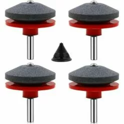 BENOBBY KIDS 4pcs Universal Lawn Mower Blade Sharpener Mower Sharpener Accessories With 1pc Blade Balance Kit,