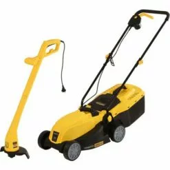 POWER PLUS Tondeuse à Gazon + Coupe-bordures 1200W + 250W