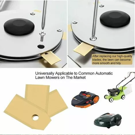 Pour Lames De Tondeuse à Gazon Husqvarna (35*18*0.75mm (or) 30pcs),HANBING 7 Pour Lames De Tondeuse à Gazon Husqvarna (35*18*0.75mm (or) 30pcs),HANBING – Image 5