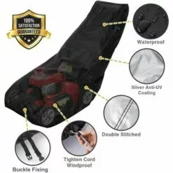 SINCèREETALI Couverture Tondeuse à Gazon Housse De Tondeuse à Gazon Protection Pour Tondeuse Noir 74×39×25 Inches -Tondeuse Et Accessoires Boutique 63817852 3