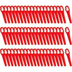 Lames En Plastique 100 Pcs Lames De Tondeuse Pour Jardin Pelouse Tondeuse Accessoires,Lames En Plastique De Rechange Pour Coupe-Bordures 56Vingt