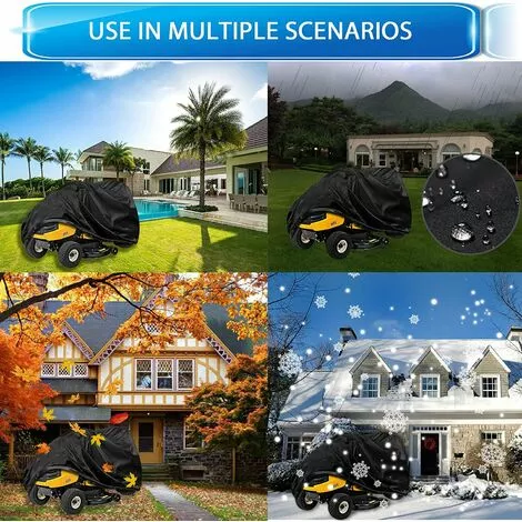 AOUGO Housse Tondeuse Autoportée, Couverture De Tondeuse à Gazon, 420D Tissu Oxford Résistant Aux UV/Eau/poussière, Housse Universelle Pour Tracteur De Jardin (L245 X W50 X H140CM) 6 AOUGO Housse Tondeuse Autoportée, Couverture De Tondeuse à Gazon, 420D Tissu Oxford Résistant Aux UV/Eau/poussière, Housse Universelle Pour Tracteur De Jardin (L245 X W50 X H140CM) – Image 4