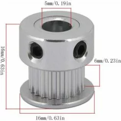 OSQI Lot De 10 Poulies Synchrones GT2 Avec 20 Dents D'imprimante 3D, Alésage 5 Mm, Largeur 6 Mm -Tondeuse Et Accessoires Boutique 65502099 3