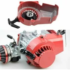 OSQI Alliage Start Pull Starter Remplacement Pour 2 Temps 49cc 47cc Dirt Pocket Bike Mini ATV Rouge -Tondeuse Et Accessoires Boutique 65502120 4