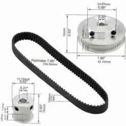 OSQI 2gt Roue Synchrone 20 60 Dents Alésage Poulie Synchrone En Aluminium GT2 Système De Poulie De Courroie De Distribution -Tondeuse Et Accessoires Boutique 65502216 5