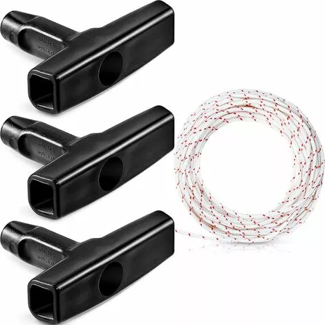 PERLE RARE Cordon De Démarrage à Rappel 10 M 3.0mm Cordon De Traction Avec Poignée De Démarrage 3 Pièces Pour Pièces De Tondeuse à Gazon Moteur De Débroussailleuse 3 PERLE RARE Cordon De Démarrage à Rappel 10 M 3.0mm Cordon De Traction Avec Poignée De Démarrage 3 Pièces Pour Pièces De Tondeuse à Gazon Moteur De Débroussailleuse