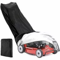 FUHUIDATRADING Housse De Protection Universelle Pour Tondeuse à Gazon - Résistante Aux Intempéries - Étanche - Pour Tracteur De Pelouse - Protection Contre La Poussière - Avec Cordon De Traction
