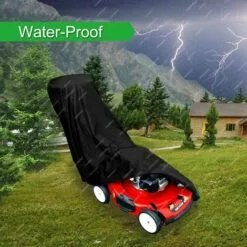 FUHUIDATRADING Housse De Tondeuse À Gazon, Housses De Tondeuse À Gazon Imperméable À L'eau Anti-poussière Tous Temps Protecteur Anti-UV Extérieur 210D Polyester Avec Sac De Rangement -Tondeuse Et Accessoires Boutique 65634501 5