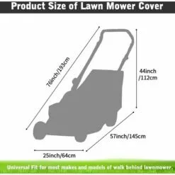 FUHUIDATRADING Housse De Protection Pour Tondeuse à Gazon Etanche, Anti-poussière Anti-UV Housse De Tondeuse à Gazon Pour Extérieur Jardin Pelouse Avec Sac De Stockage 193 * 63 * 144 * 111 CM -Tondeuse Et Accessoires Boutique 65634648 2