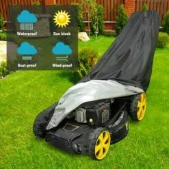 FUHUIDATRADING Housse De Protection Pour Tondeuse à Gazon Etanche, Anti-poussière Anti-UV Housse De Tondeuse à Gazon Pour Extérieur Jardin Pelouse Avec Sac De Stockage 193 * 63 * 144 * 111 CM -Tondeuse Et Accessoires Boutique 65634648 3