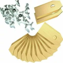 Tondeuse Et Accessoires Boutique 5 KAEJYIUT Lot De 30 Lames De Rechange En Titane Pour Tous Les Robots Tondeuses à Gazon Husqvarn/Automower/Gardena(3g-0.75mm) Avec 30 Vis, Pour Modèles 105,310,315,320,420,430x,r40i