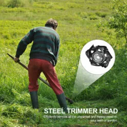 LIFCAUSAL Tête De Coupe Lame De Coupe Tête De Tondeuse à Gazon D'extérieur Tête De Rasoir En Acier Accessoires D'affûtage De Tête Outil De Mangeur D'herbe Remplacement Très Résistant 11 LIFCAUSAL Tête De Coupe Lame De Coupe Tête De Tondeuse à Gazon D'extérieur Tête De Rasoir En Acier Accessoires D'affûtage De Tête Outil De Mangeur D'herbe Remplacement Très Résistant -Tondeuse Et Accessoires Boutique 66373133 5