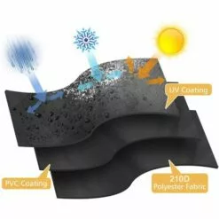 PESCE Housses De Meubles De Terrasse, Housses De Meubles D'extérieur En Tissu Oxford 210D Duty, Coupe-vent Imperméable, Pluie Neige Poussière Coupe-vent, Anti-UV -Tondeuse Et Accessoires Boutique 66652298 3