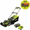 Tondeuse RYOBI 36V Brushless - Coupe 46cm - 1 Batterie 5.0Ah - 1 Chargeur - RLM36X46H50PG -Tondeuse Et Accessoires Boutique 66865314 1