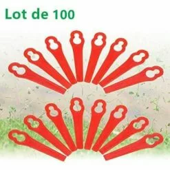 THSINDE Lidl Florabest Lot De 100 Lames De Rechange En Plastique Pour Coupe-bordures FRT18A FRT18A1 Art 46155 FRT20A1 Grand Trou 12 Mm Petit Trou 7 Mm -Tondeuse Et Accessoires Boutique 67503090 5