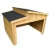 WILTEC Garage Pour Robot-tondeuse Toit Gradin Bois Massif Abri Carport Naturel 66,6x79,5x71,2cm -Tondeuse Et Accessoires Boutique 9562057 1