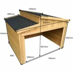 WILTEC Garage Pour Robot-tondeuse Toit Gradin Bois Massif Abri Carport Naturel 66,6x79,5x71,2cm 7 WILTEC Garage Pour Robot-tondeuse Toit Gradin Bois Massif Abri Carport Naturel 66,6x79,5x71,2cm -Tondeuse Et Accessoires Boutique 9562057 3