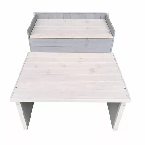 WILTEC Garage Pour Robot-tondeuse Toit Gradin Bois Massif Abri Carport Gris 79,7x66x55,7cm 4 WILTEC Garage Pour Robot-tondeuse Toit Gradin Bois Massif Abri Carport Gris 79,7x66x55,7cm – Image 2