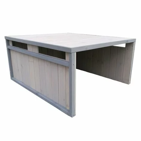 WILTEC Garage De Robot Tondeuse Toit En Pente Bois Massif Abri Carport Gris 80x70x38cm 3 WILTEC Garage De Robot Tondeuse Toit En Pente Bois Massif Abri Carport Gris 80x70x38cm