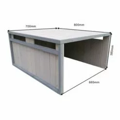 WILTEC Garage De Robot Tondeuse Toit En Pente Bois Massif Abri Carport Gris 80x70x38cm 9 WILTEC Garage De Robot Tondeuse Toit En Pente Bois Massif Abri Carport Gris 80x70x38cm -Tondeuse Et Accessoires Boutique 9562060 4